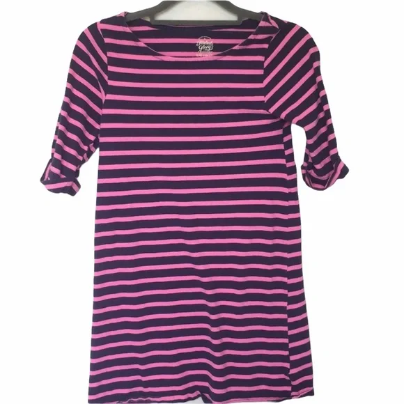 Faded Glory | Dresses | Faded Glory Striped Long Sleeve Dress Large 12 |  Poshmark
